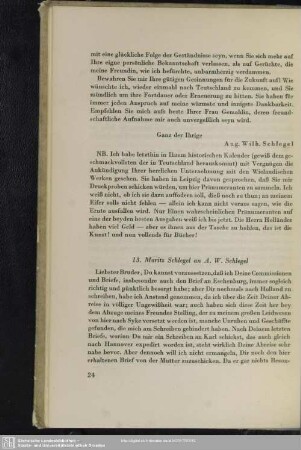 Karl August Moritz Schlegel an August Wilhelm von Schlegel, Harburg, 22.06.1795