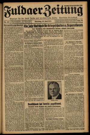 Ausgabe vom Dienstag, den 23. Juni 1931.