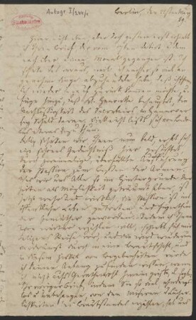 Brief an Karl Klingemann : 22.03.1829