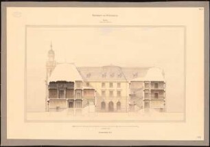 Rathaus, Wiesbaden: Querschnitt 1:100