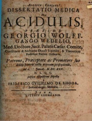 Diss. med. de acidulis