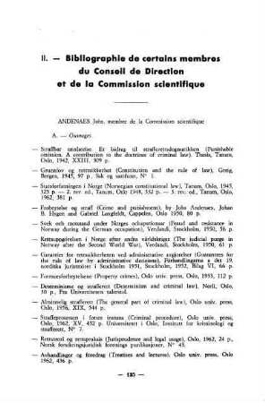 135-223, 2. Bibliographie de certains membres du Conseil de Direction et de la Commission scientifique