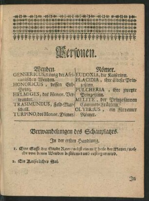Verwandlungen des Schauplatzes