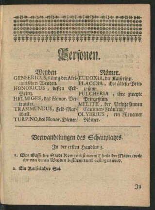 Verwandlungen des Schauplatzes