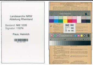 Entnazifizierung Heinrich Paus , geb. 31.12.1899 (Ingenieur)