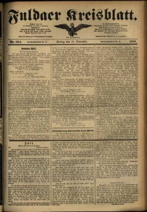 Ausgabe vom Freitag, den 16. November 1906.