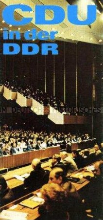Werbeprospekt der CDU der DDR