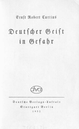 Deutscher Geist in Gefahr