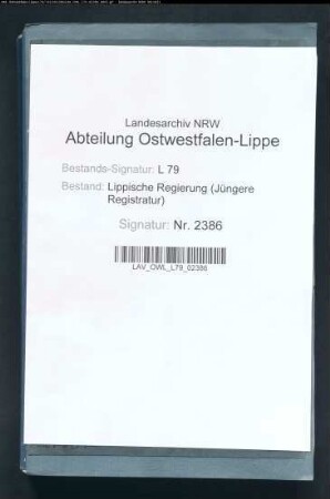 Errichtung von Krankenkassen im Verwaltungsamt Brake