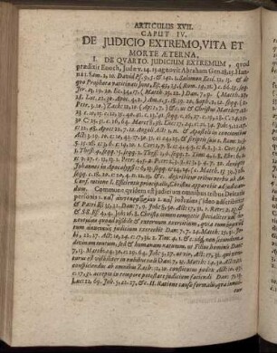 Articulus XVII. De Judicio Estremo, Vita Et Morte Æterna.