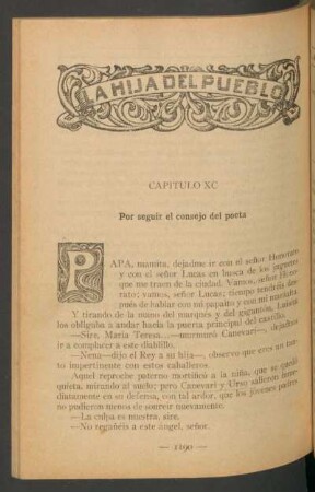 Capítulo XC - Por seguir el consejo del poeta