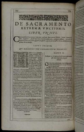 De Sacramento Extremæ Unctionis, Liber Unicus.