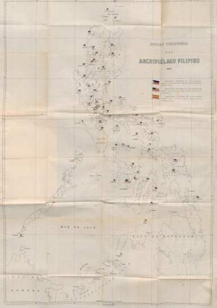 Division territorial del Archipiélago Filipino 1898
