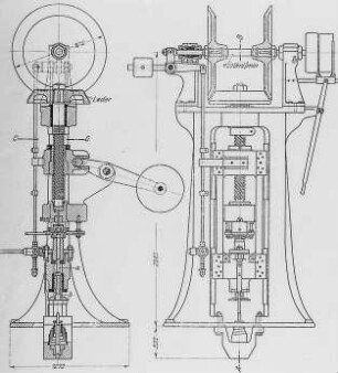Stauchpresse nach Hasenclever : Technikgeschichte | Industrie und Technik | Schmieden und Schmiede-Einrichtungen