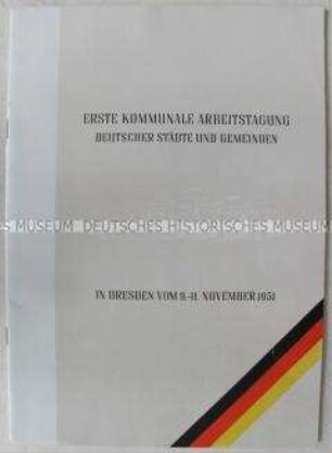 Bild-Dokumentation zur 1. Kommunalen Arbeitstagung deutscher Städte 1951 in Dresden