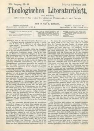 577-579 [Rezension] Watterich, The Passover of the New Covenant
