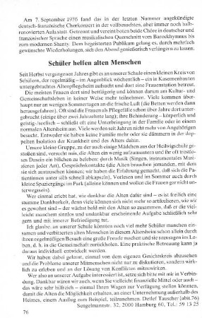 Schüler helfen alten Menschen