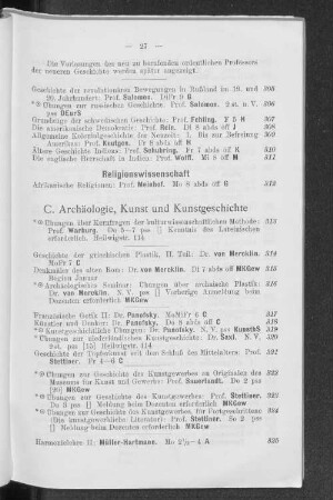 C. Archäologie, Kunst und Kunstgeschichte