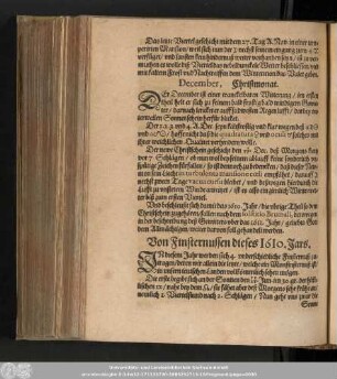 Von Finsternussen dieses 1610. Jars.