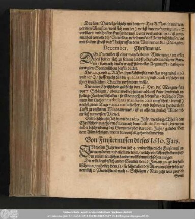 Von Finsternussen dieses 1610. Jars.