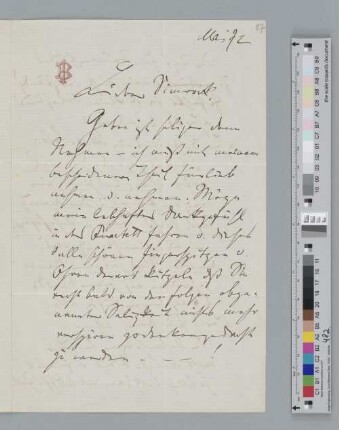 Brief an Fritz Simrock