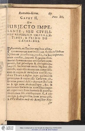Pars III. Caput II. De ubjecto imperante