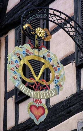 Frankreich. Alsace. Haut Rhin. Colmar. Altstadt. Zunftschild