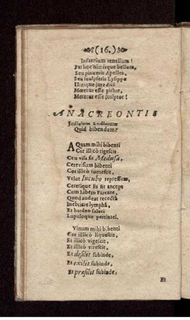 Anacreontis Iudicium Ludicrum Quid bibendum?