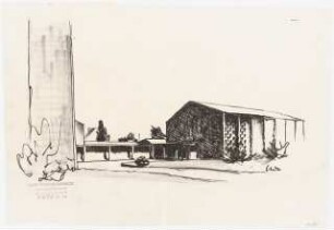 Heilig-Geist-Kirche, Bad Oeynhausen Gemeindehaus: Perspektivische Ansicht