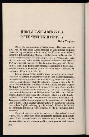 258-275, Judicial system of Kerala in the nineteenth century