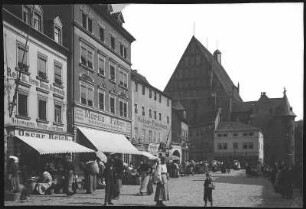 Meißen. Kleinmarkt mit Franziskanerkirche