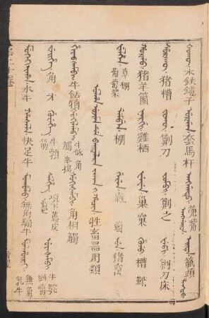 Ulha ujima de baitalara jaka i hacin = 牲畜器用類