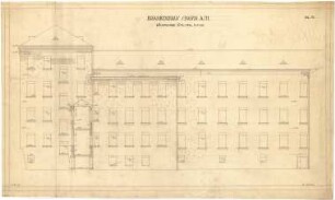 Billing, Hermann; Singen; Krankenhaus - Östlicher Teil, Rückfassade (Ansicht)