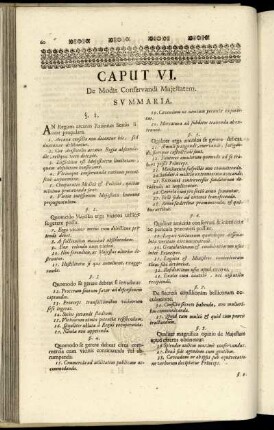 Caput VI. De Modis Conservandi Majestatem.