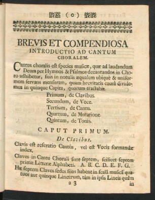 Brevis Et Compendiosa Introductio Ad Cantum Choralem