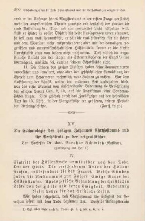 200-216 Die Eschatologie des heiligen Johannes Chrysostomus und ihr Verhältnis zu der origenistischen : Fortsetzung