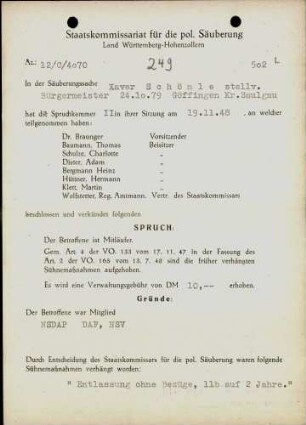 Schönle, Xaver