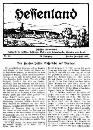 Nr. 12, Zweites Juni-Heft 1915