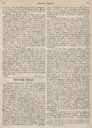 701-703 Literarische Notizen