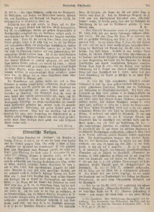 701-703 Literarische Notizen