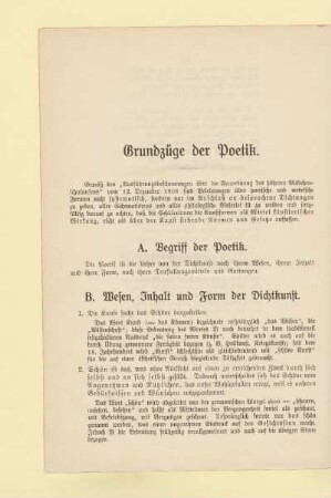 Grundzüge der Poetik