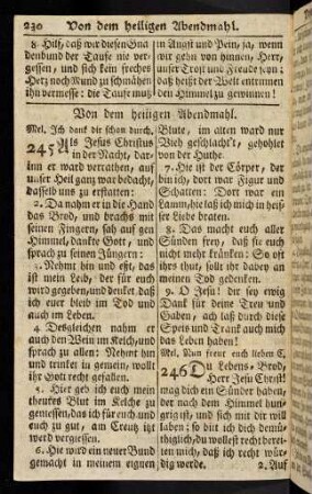 230-241, Von dem heiligen Abendmahl (245 - 256)