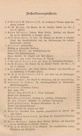 III-IV Inhaltsverzeichnis