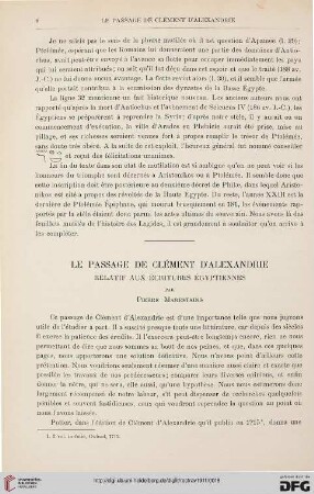 33: Le passage de Clément d'Alexandrie relatif aux écritures égyptiennes