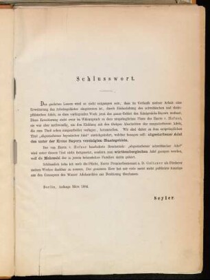 Schlusswort.