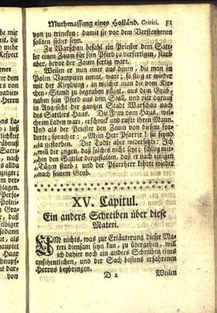 XV. Capitul. Ein anders Schreiben über diese Materi.