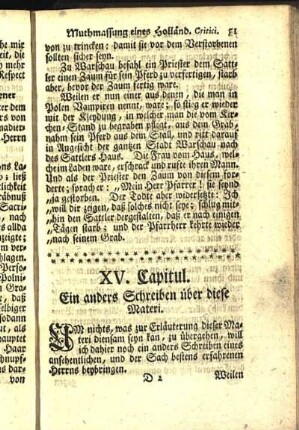 XV. Capitul. Ein anders Schreiben über diese Materi.