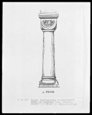 Säule aus der ehemaligen Stiftskirche Sankt Cyriakus in Frose