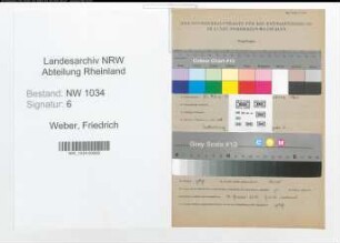 Entnazifizierung Friedrich Weber , geb. 25.03.1914 (Major)
