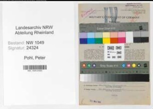 Entnazifizierung Peter Pohl , geb. 01.09.1914 (Bahnbeamter)